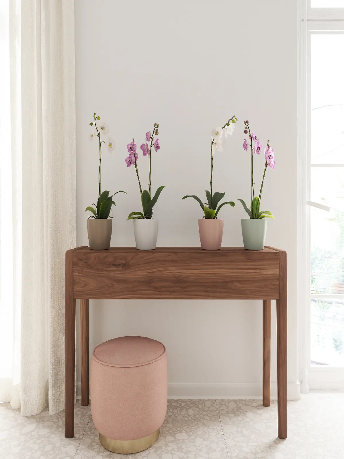 Květináč THALIA, na orchidej, 14cm, keramika, bílá|WHITE|Artevasi