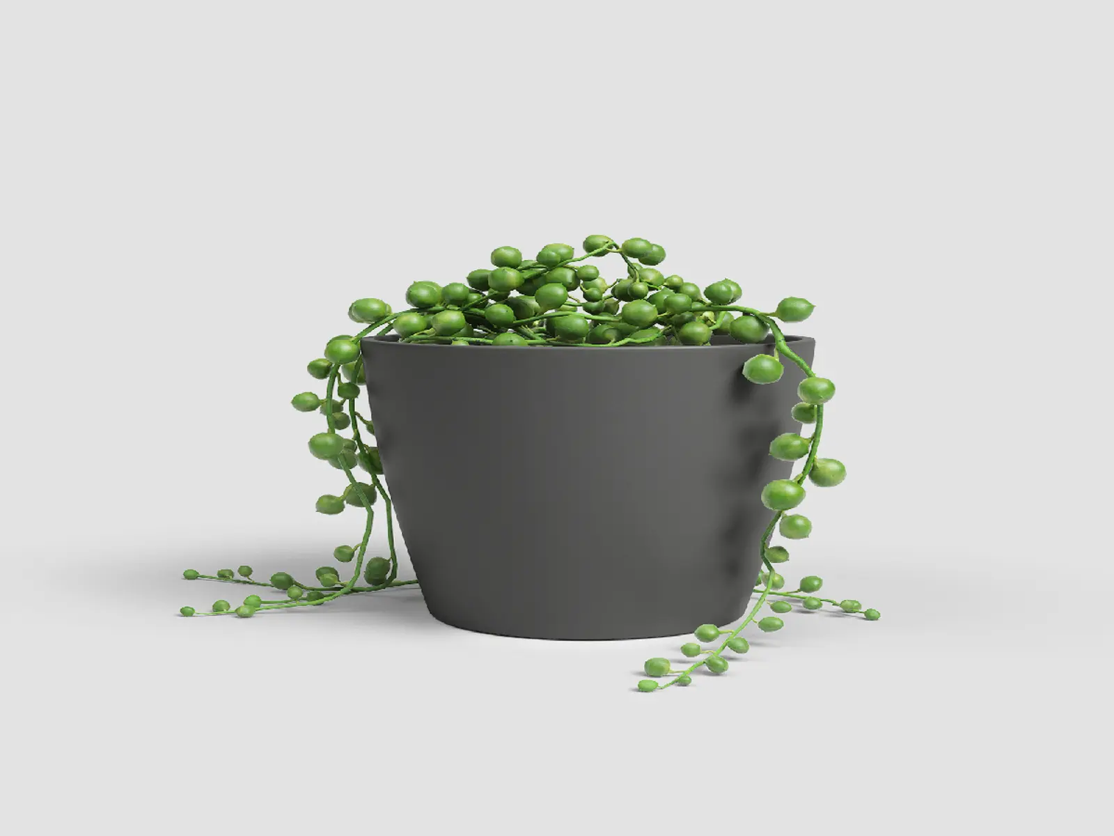 Květináč NÚBIA, 12cm, keramika, tm.šedá|ANTHRACITE|Artevasi