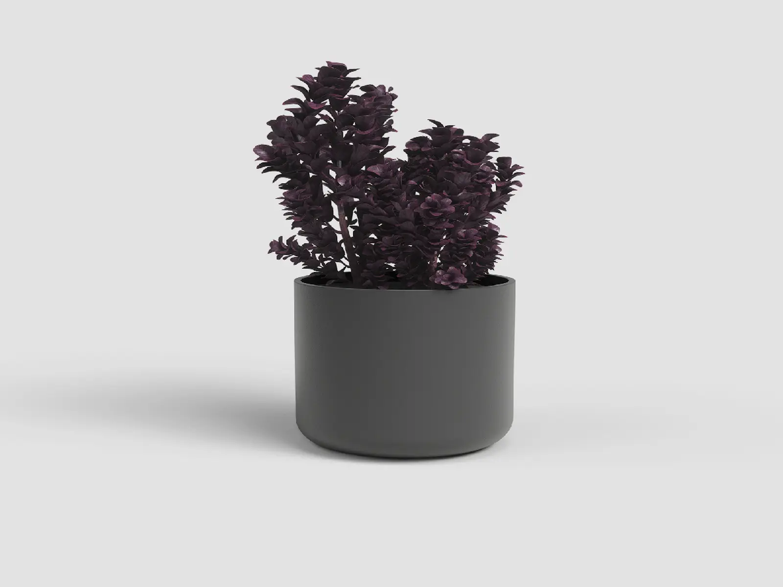 Květináč JUNO, 12cm, keramika, tm.šedá|ANTHRACITE|Artevasi