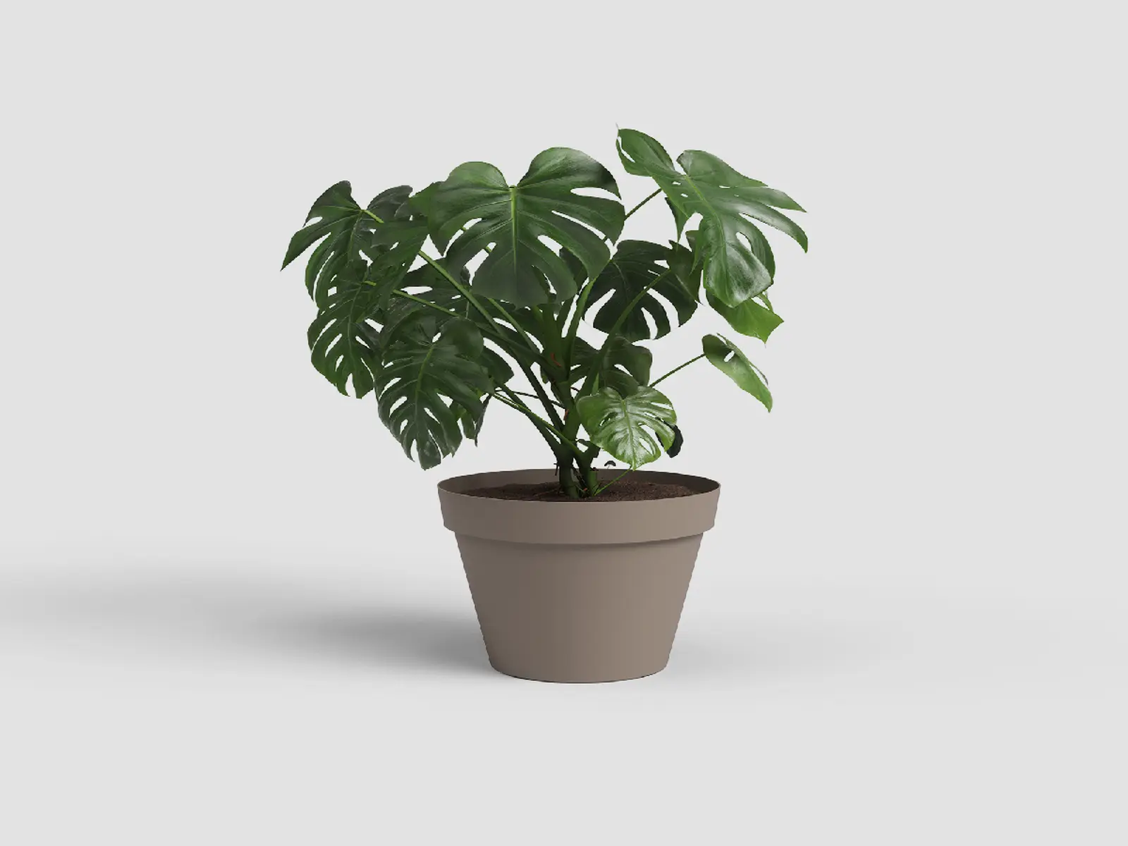 Květináč CAPRI, 35cm, plast, šedá|MATTE TAUPE|Artevasi