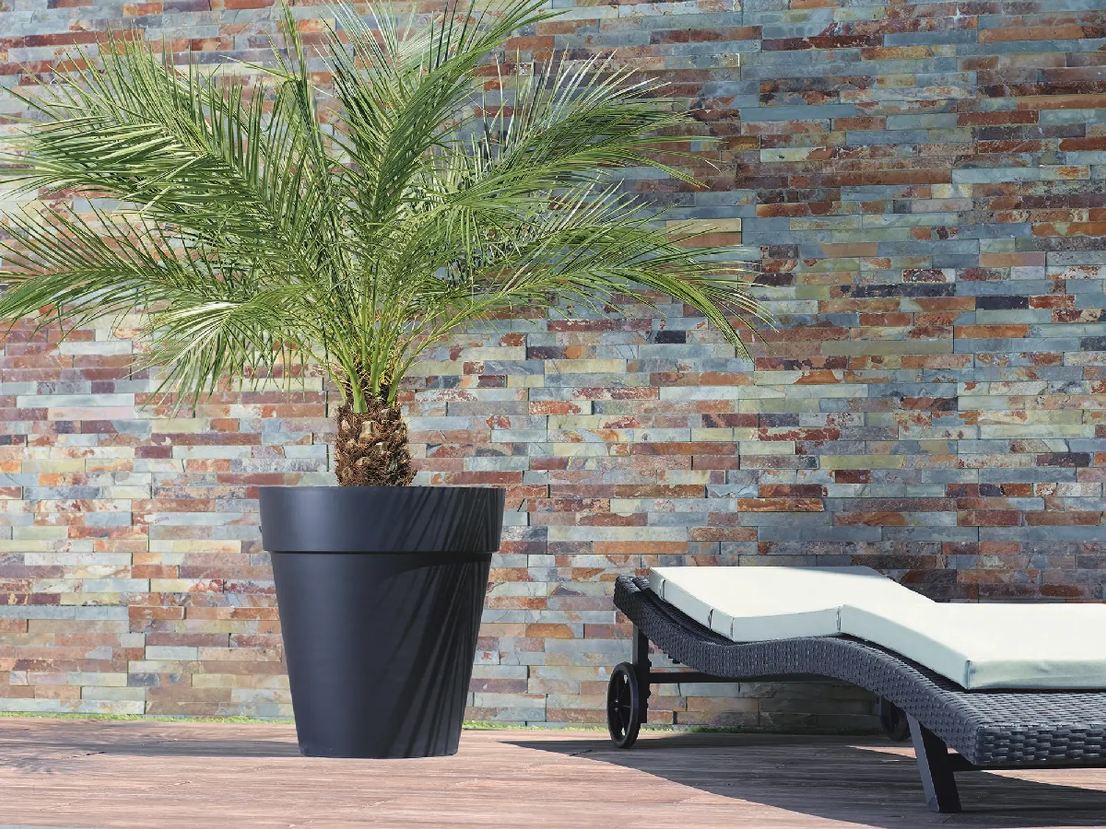 Květináč CAPRI, 46cm, plast, bílá|WHITE|Artevasi