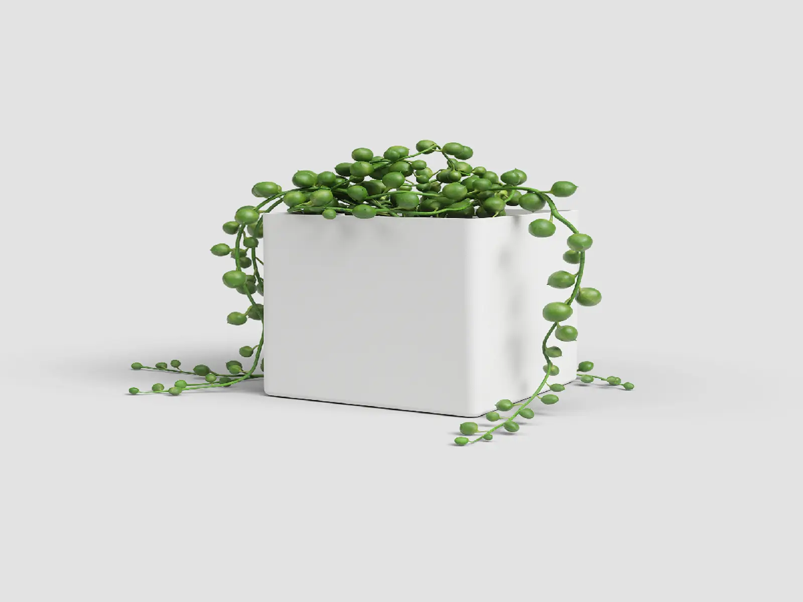 Květináč OSLO, čtvercový, 11cm, plast, bílá|WHITE|Artevasi