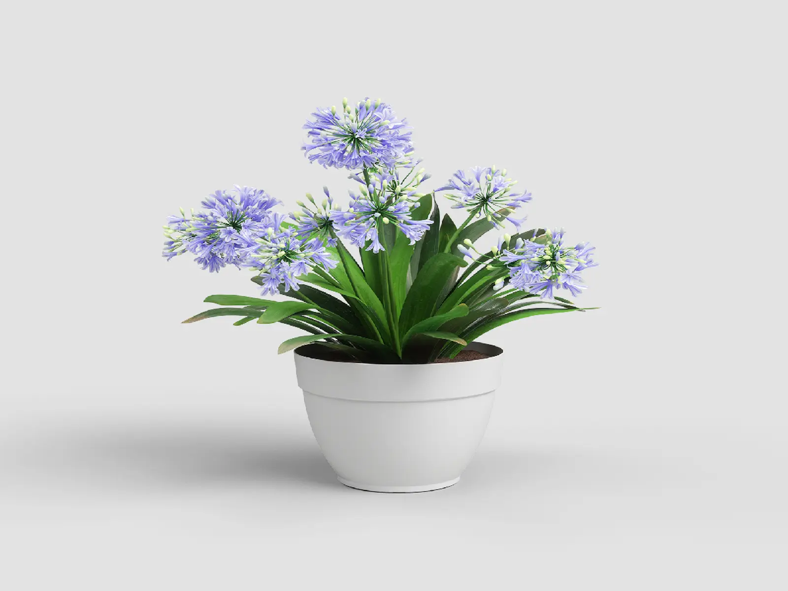 Květináč CAPRI, 20cm, plast, bílá|WHITE|Artevasi