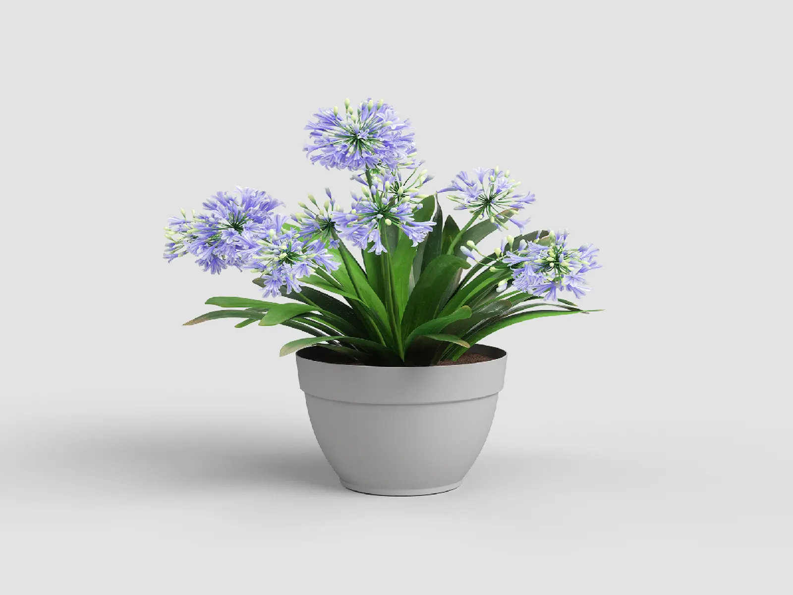 Květináč CAPRI, 20cm, plast, sv.šedá|LIGHT GREY|Artevasi