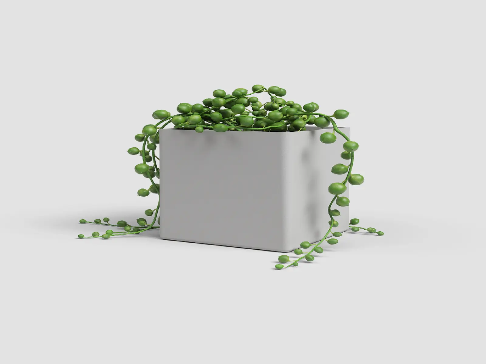 Květináč OSLO, čtvercový, 17cm, plast, sv.šedá|LIGHT GREY|Artevasi