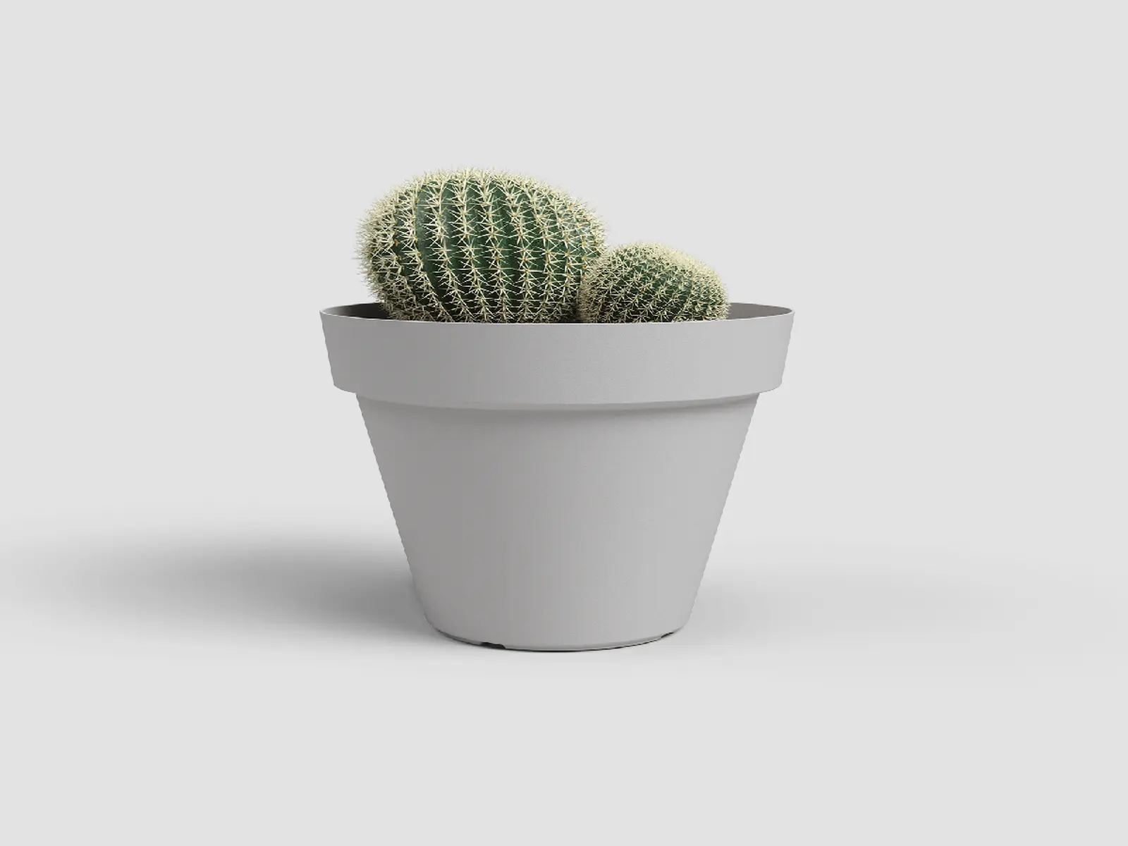 Květináč CAPRI, 14cm, plast, sv.šedá|LIGHT GREY|Artevasi