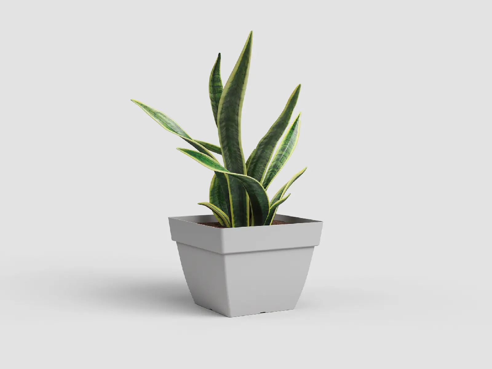 Květináč CAPRI, čtvercový, 35cm, plast, sv.šedá|LIGHT GREY|Artevasi