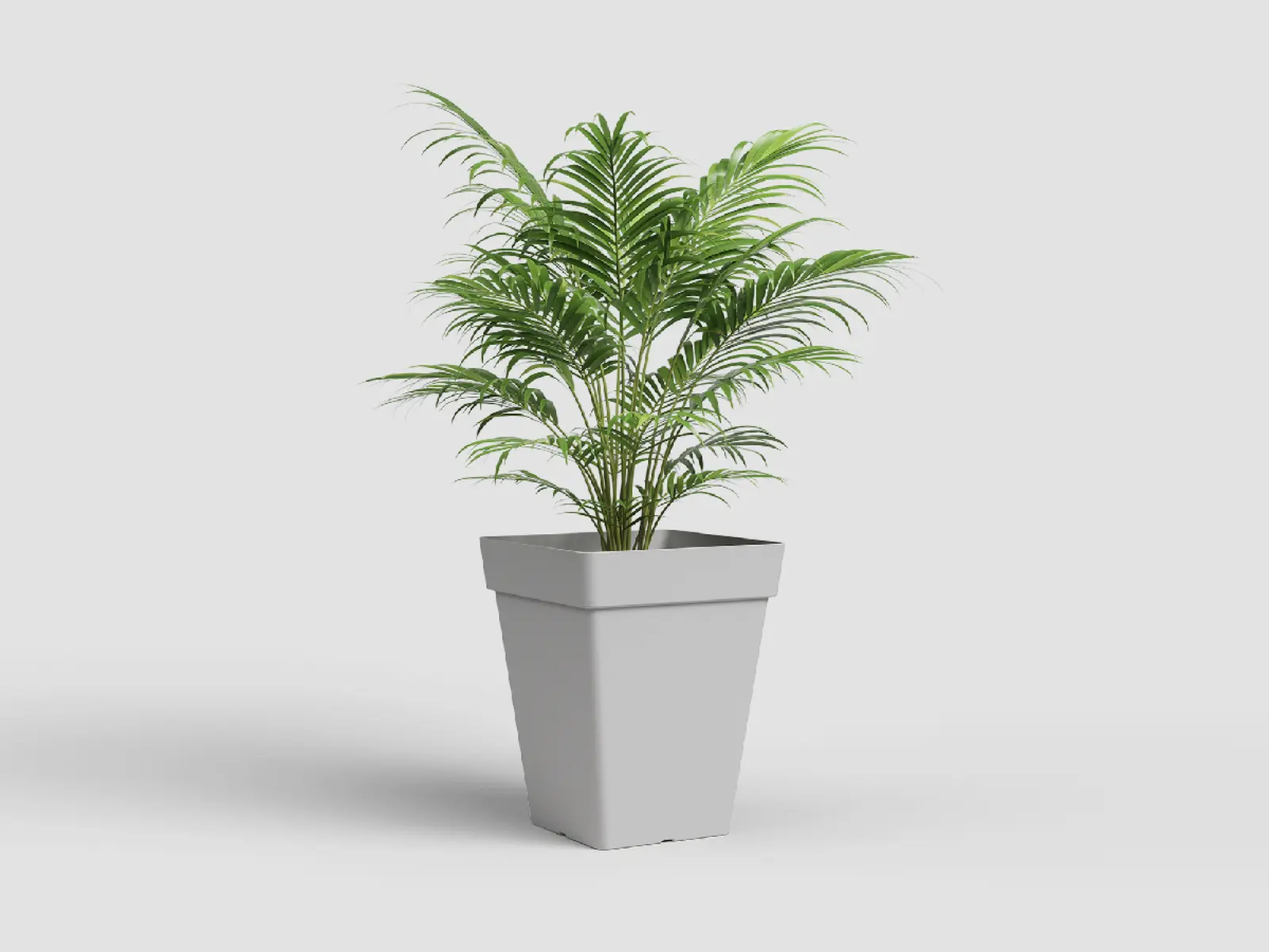 Květináč CAPRI, čtvercový, 50cm, plast, sv.šedá|LIGHT GREY|Artevasi