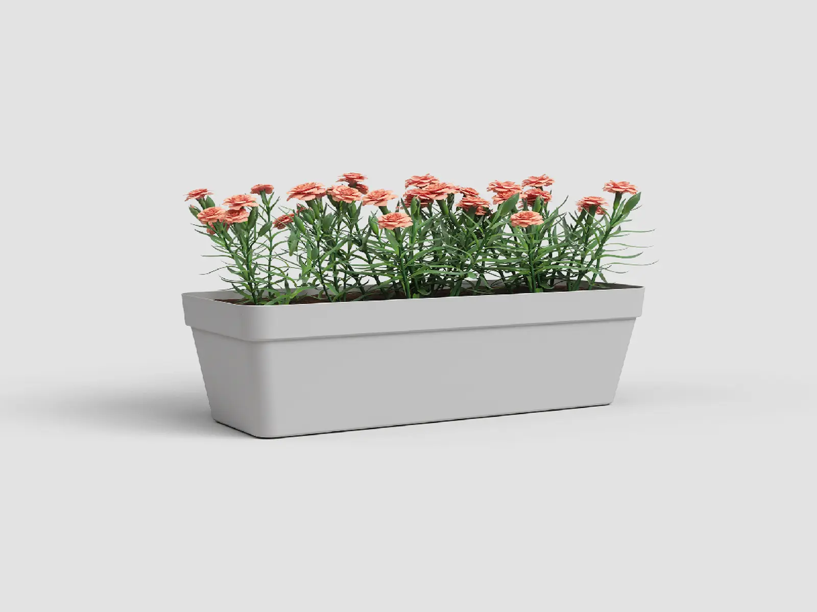 Truhlík CAPRI, se zásob. na vodu, 50cm, plast, sv.šedá|LIGHT GREY|Artevasi