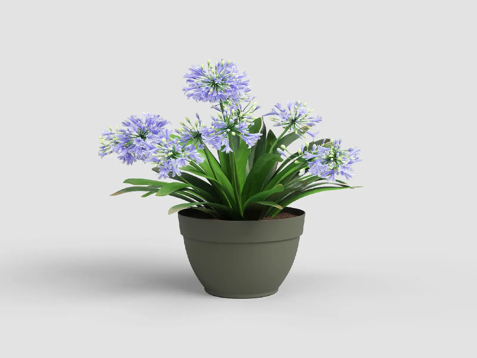 Květináč CAPRI, 30cm, plast, zelená|DRY GREEN|Artevasi
