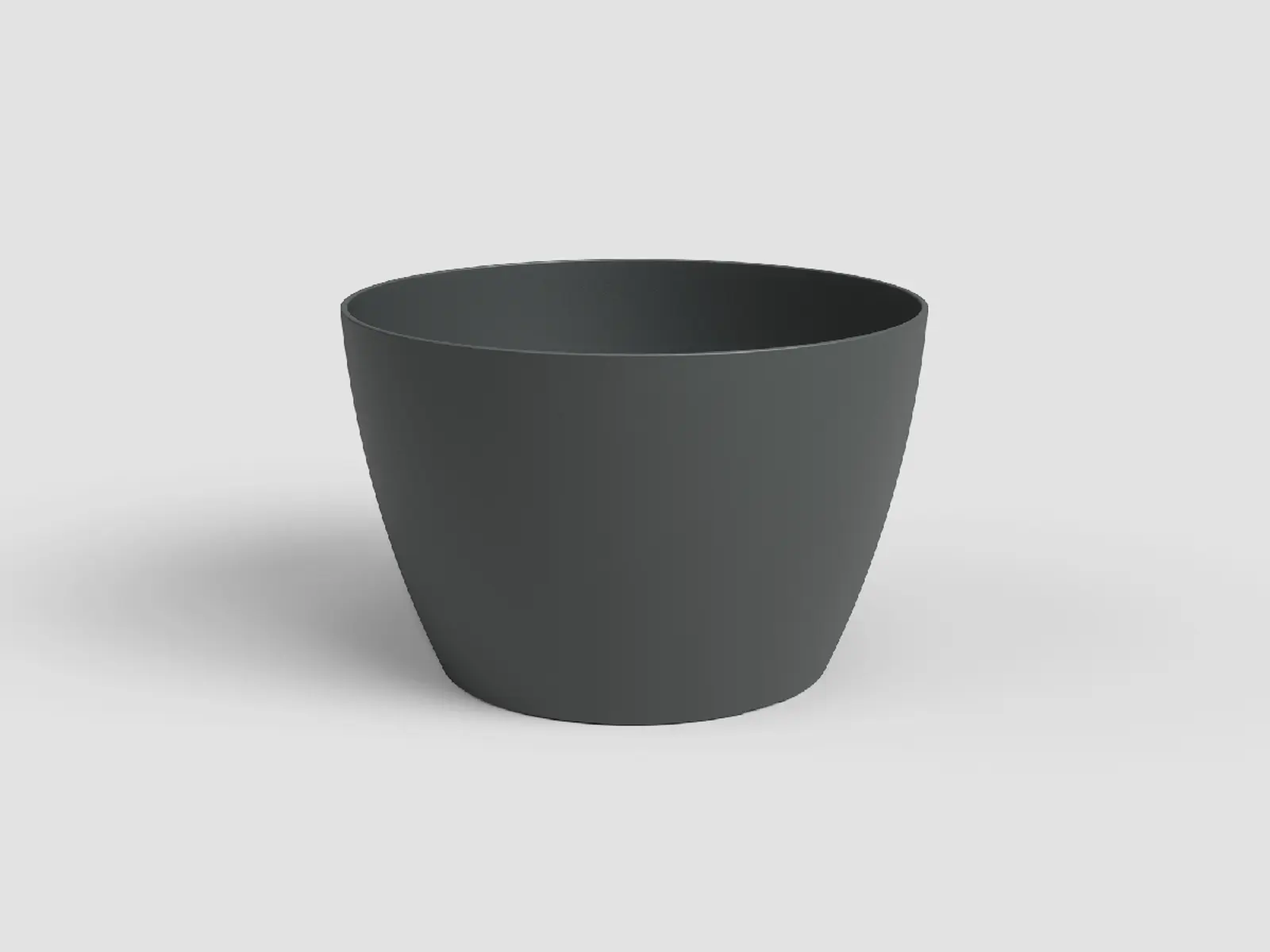 Květináč SAN REMO, 25cm, plast, tm.šedá|ANTHRACITE|Artevasi