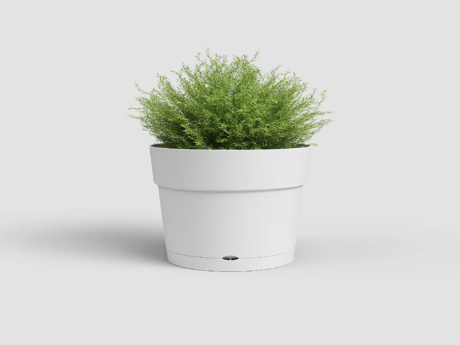 Květináč CAPRI, se zásob. na vodu, 25cm, plast, bílá|WHITE|Artevasi