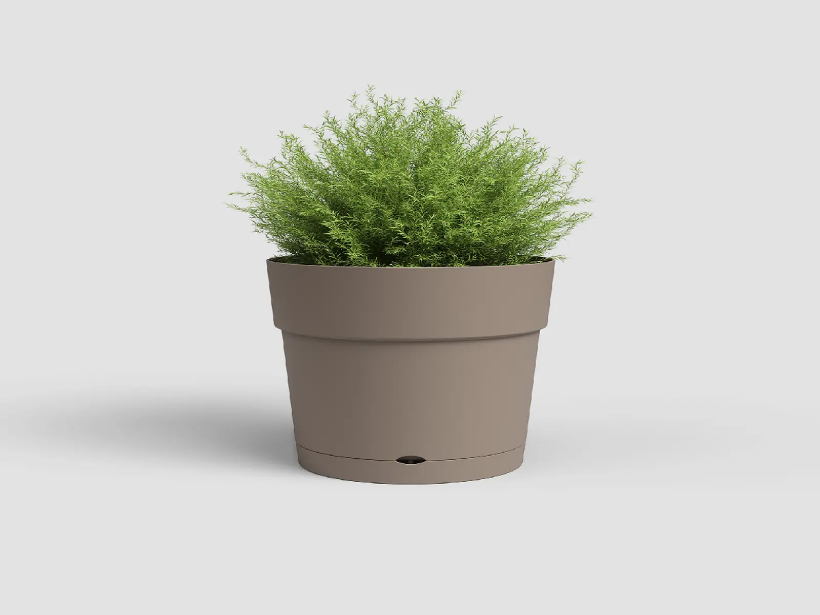 Květináč CAPRI, se zásob. na vodu, 50cm, plast, šedá|MATTE TAUPE|Artevasi