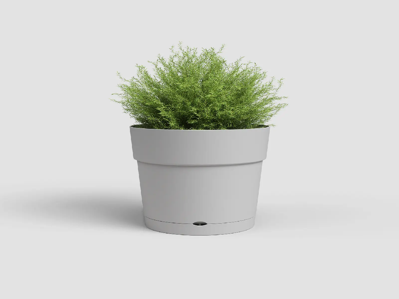 Květináč CAPRI, se zásob. na vodu, 20CM, plast, sv.šedá|LIGHT GREY|Artevasi