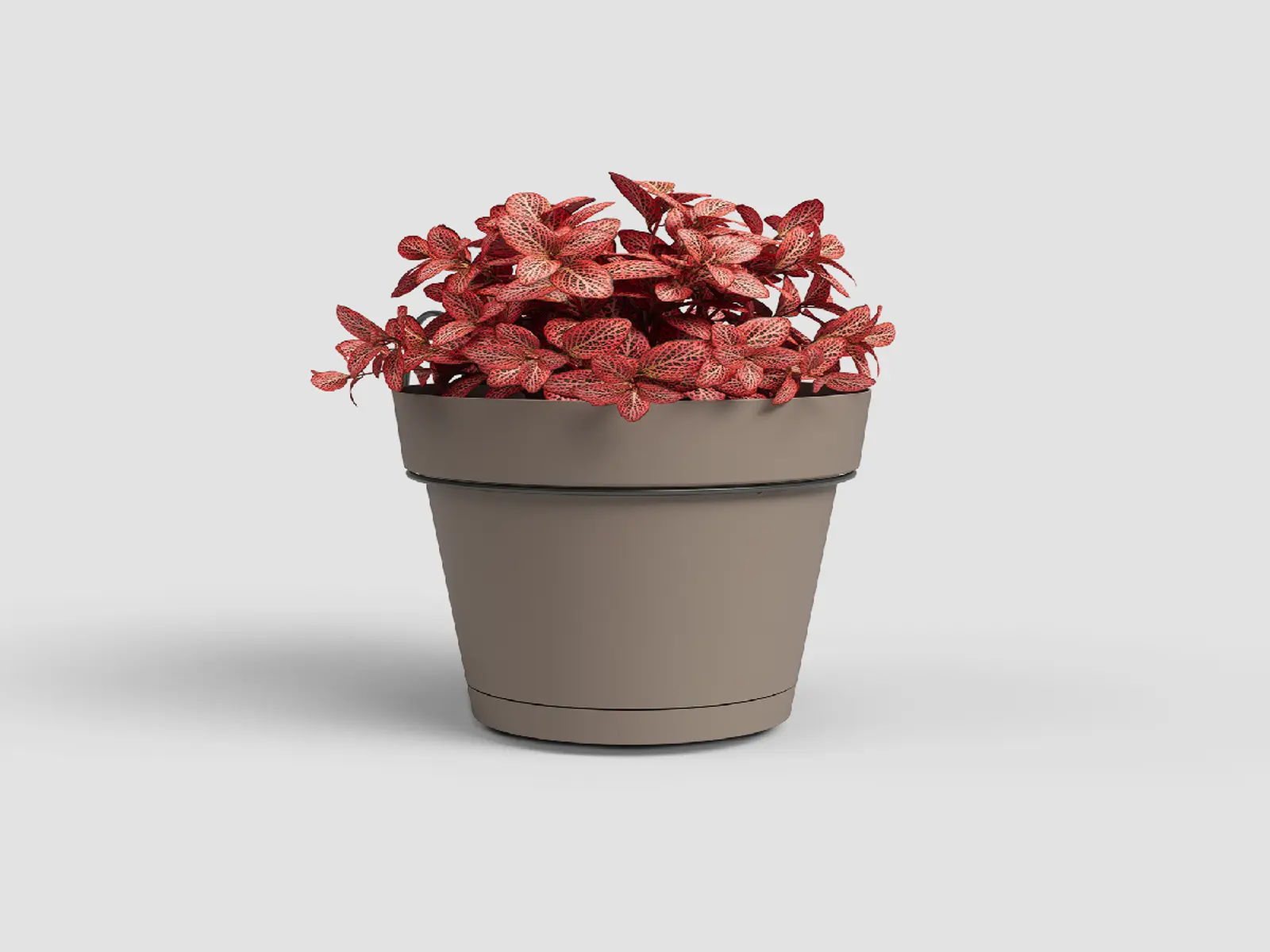 Květináč CAPRI, závěsný, na balkon, 20cm, plast, šedá|MATTE TAUPE|Artevasi