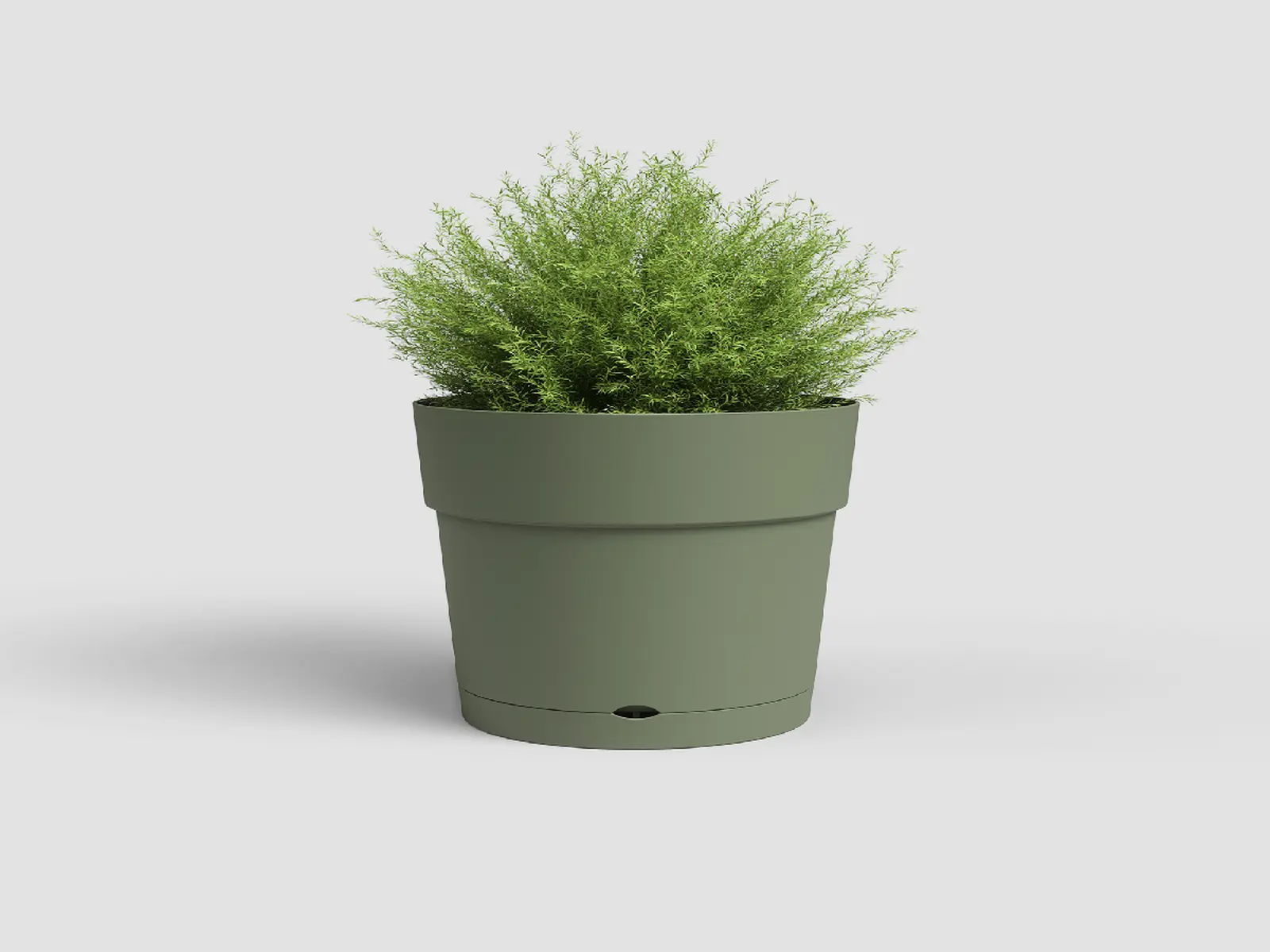 Květináč CAPRI, se zásob. na vodu, 50cm, plast, zelená|ASH GREEN|Artevasi
