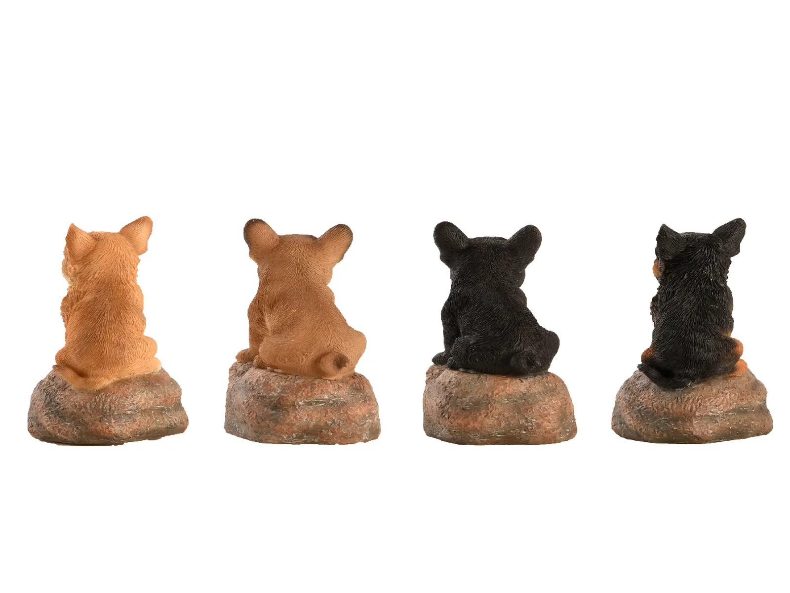 Zvířátka a postavy OUTDOOR Štěňata štěkající s detektorem 7x6x12cm, (balení obsahuje 4 kusy!)|Esschert Design