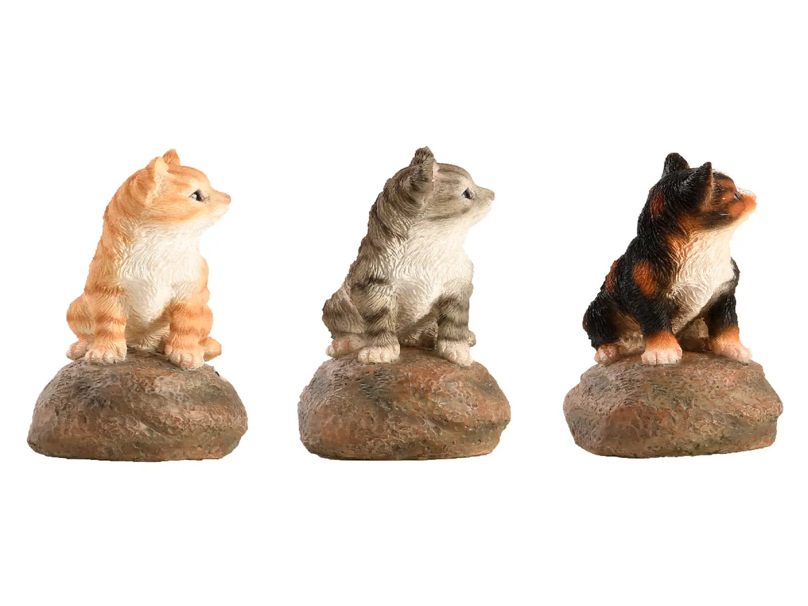 Zvířátka a postavy OUTDOOR TRUE TO NATURE Koťata mňoukající s detektorem 7x6x12cm, balení obsahuje 3 kusy!|Esschert Design