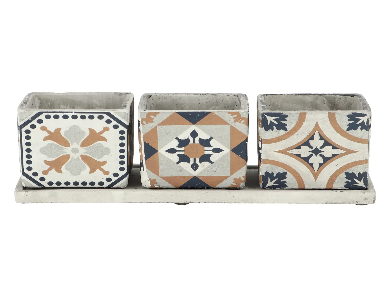 Květináčky s podmiskou Portugal, set|Esschert Design