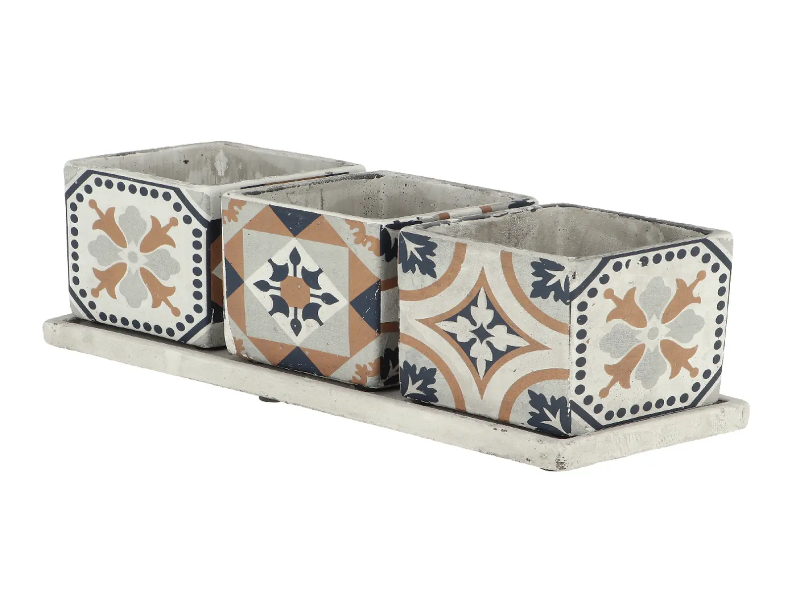 Květináčky s podmiskou Portugal, set|Esschert Design