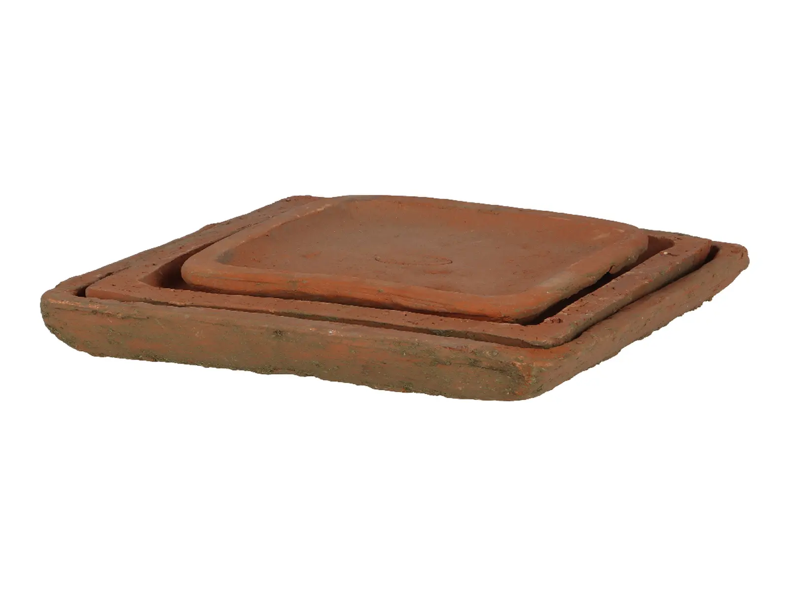 Sada tří hranatých misek pod květináč ESSCHERT´S GARDEN Robert & Stevens Potters, SINCE 1875 TERRACOTTA z terakoty|Esschert Design