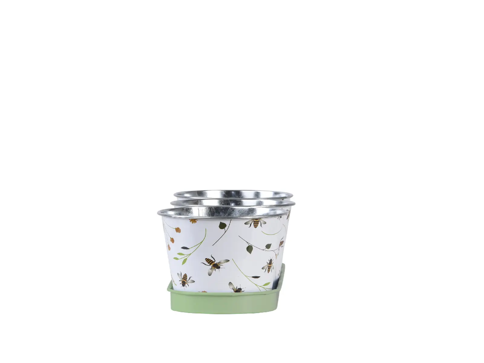 Květináč s podtáckem , potisk BEE|Esschert Design