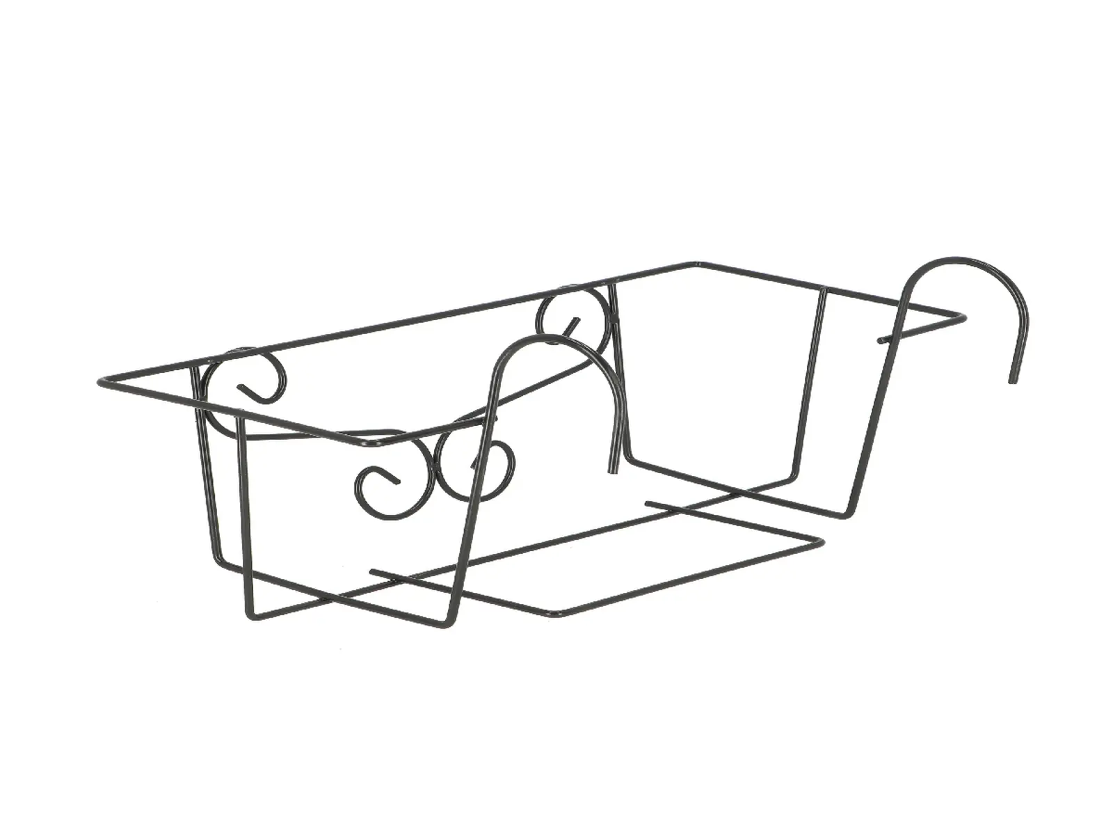 Závěs balkónový na truhlík - ornament, šedá, š. 41,8cm|Esschert Design