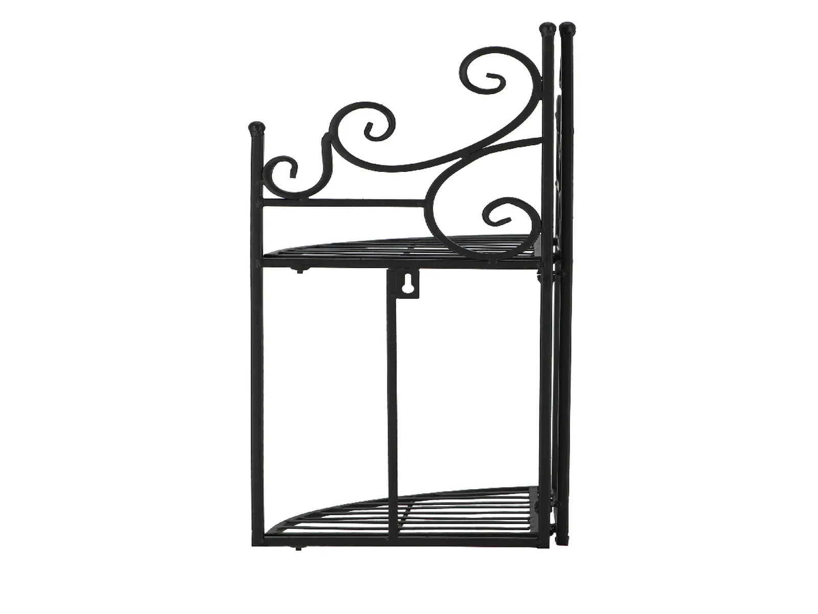 Etažér ESSCHERT´S GARDEN rohový skládací, černá, 2 patra, 22x22x47 cm|Esschert Design