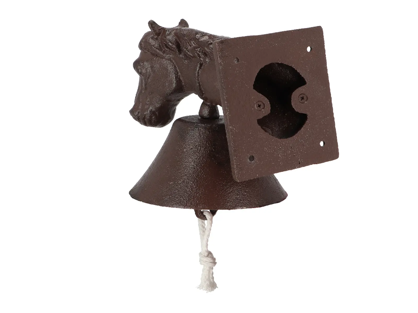 Zvonek s koněm HORSE BEST FOR BOOTS, litina, 12x17x19cm, hnědá|Esschert Design