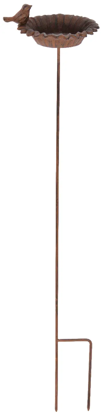 Pítko pro ptáčky FLOWER BEST FOR BIRDS, zápich, 14x77cm, hnědá|Esschert Design