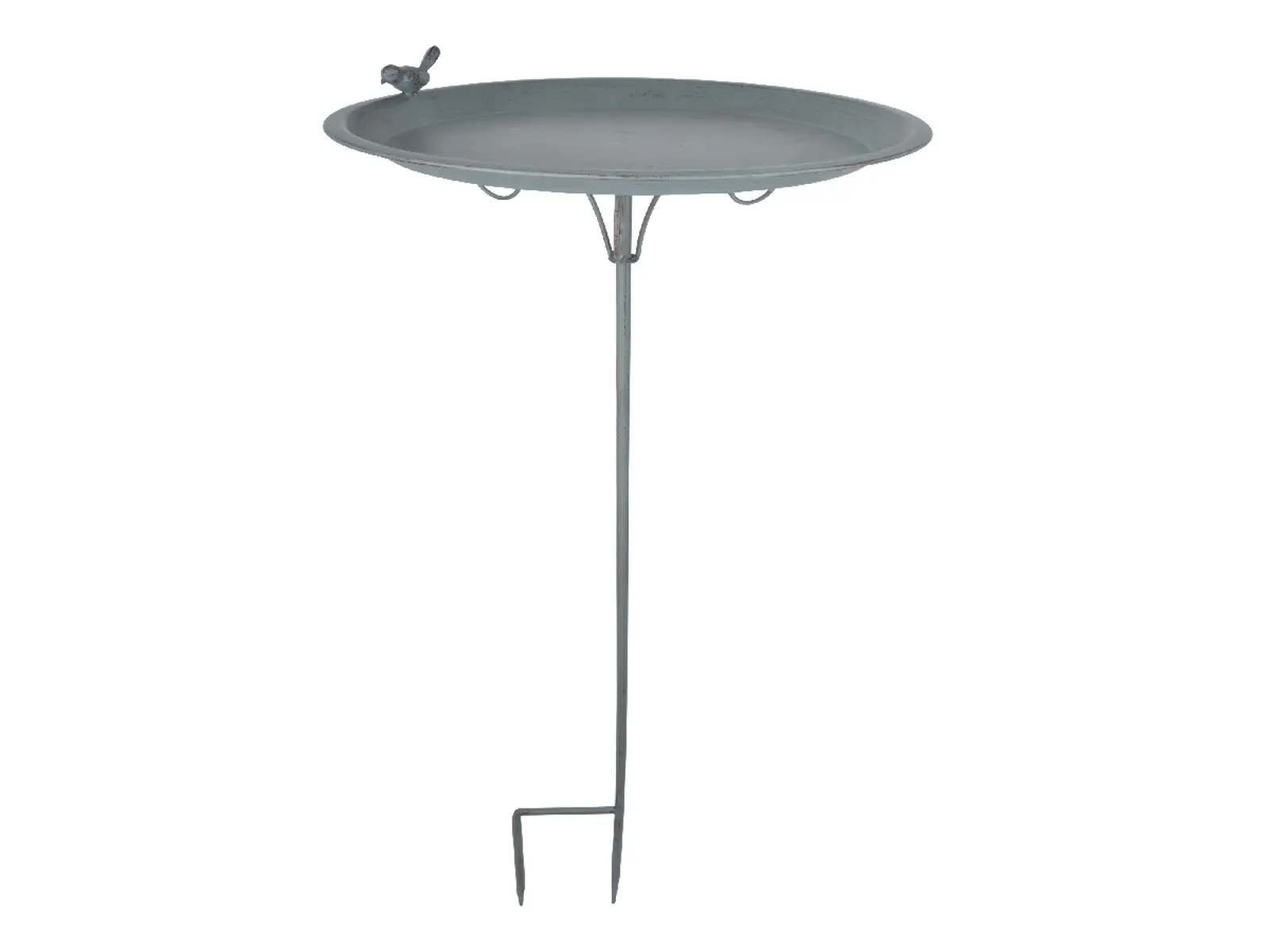 Koupel pro ptáčky GREY ELEGANCE, zápich 107cm, šedý kov|Esschert Design