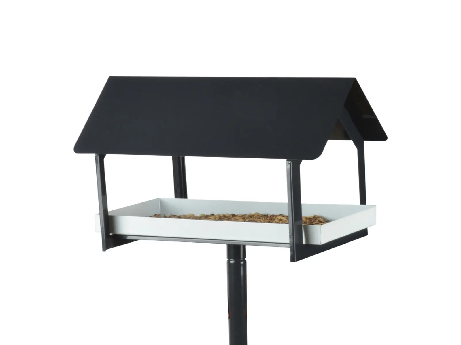 Krmítko pro ptáčky MODERN HOUSE, zapichovací, 126x29x19cm, atracitová/bílá|Esschert Design
