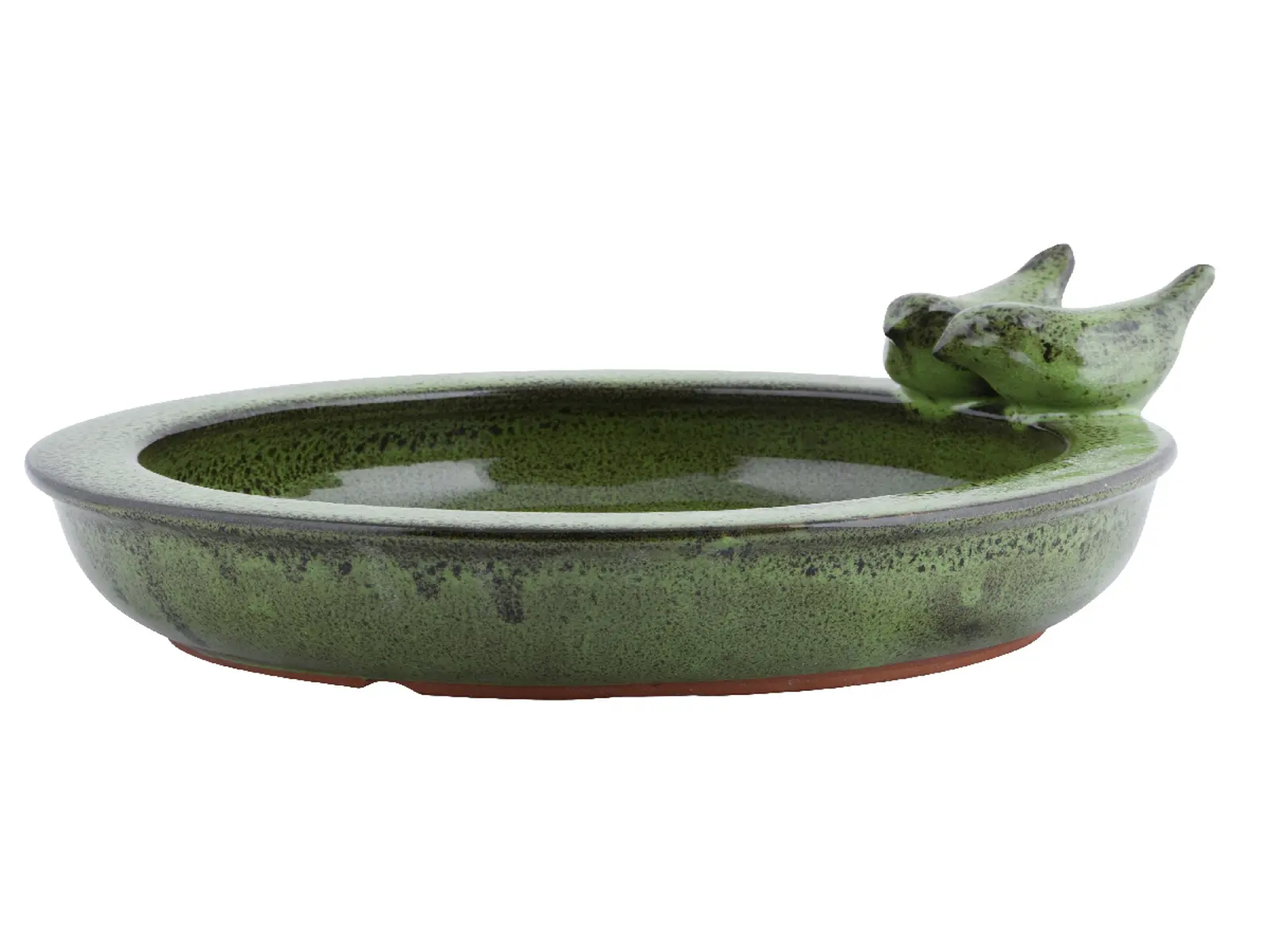 Koupel pro ptáčky ELEGANT, keramická,27x11cm, bílá/zelená/modrá (balení obsahuje 3 kusy!)|Esschert Design