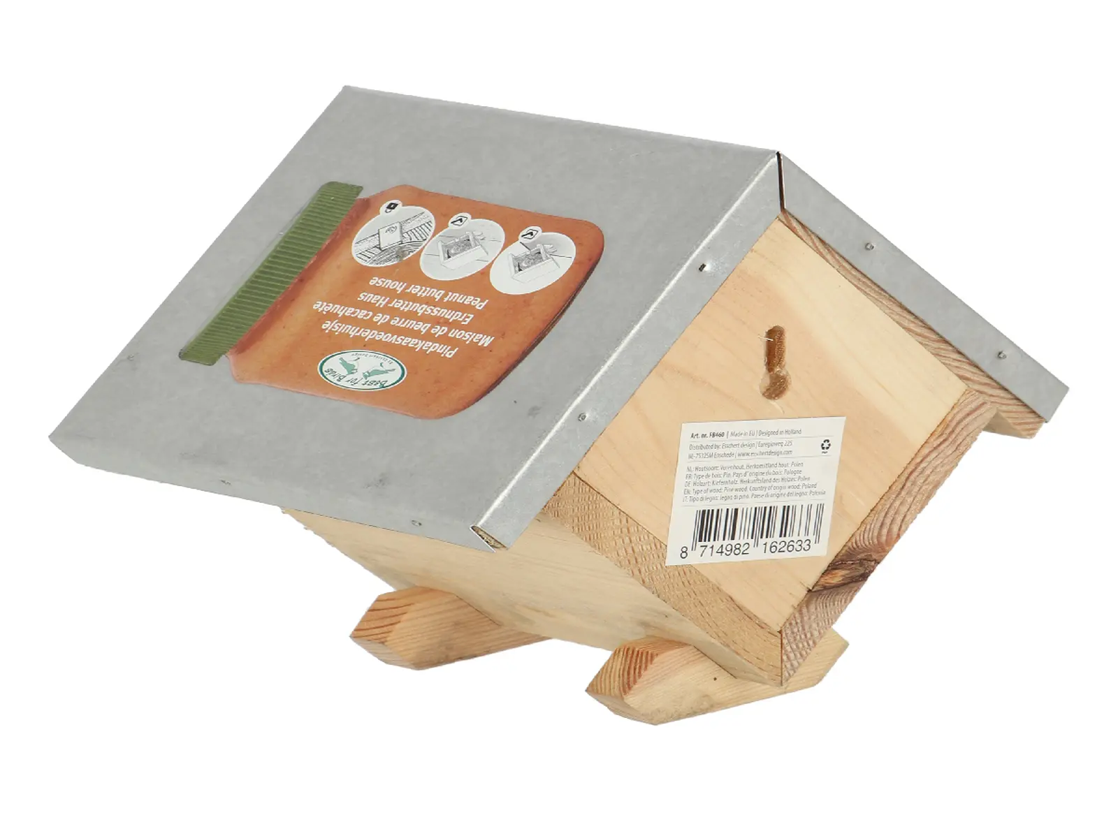 Krmítko na burákové máslo, dřevo 18x17x14cm, přírodní|Esschert Design