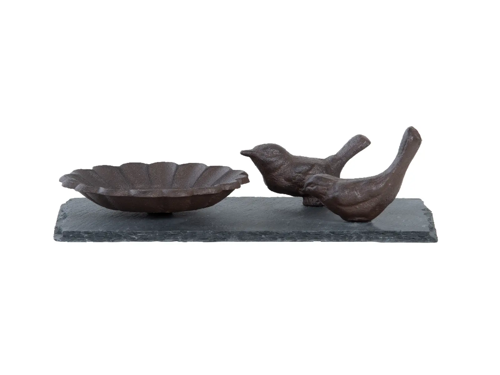 Pítko/koupel pro ptáčky PTÁČEK/MOTÝL, 20x12cm, litina (DOPRODEJ)|Esschert Design
