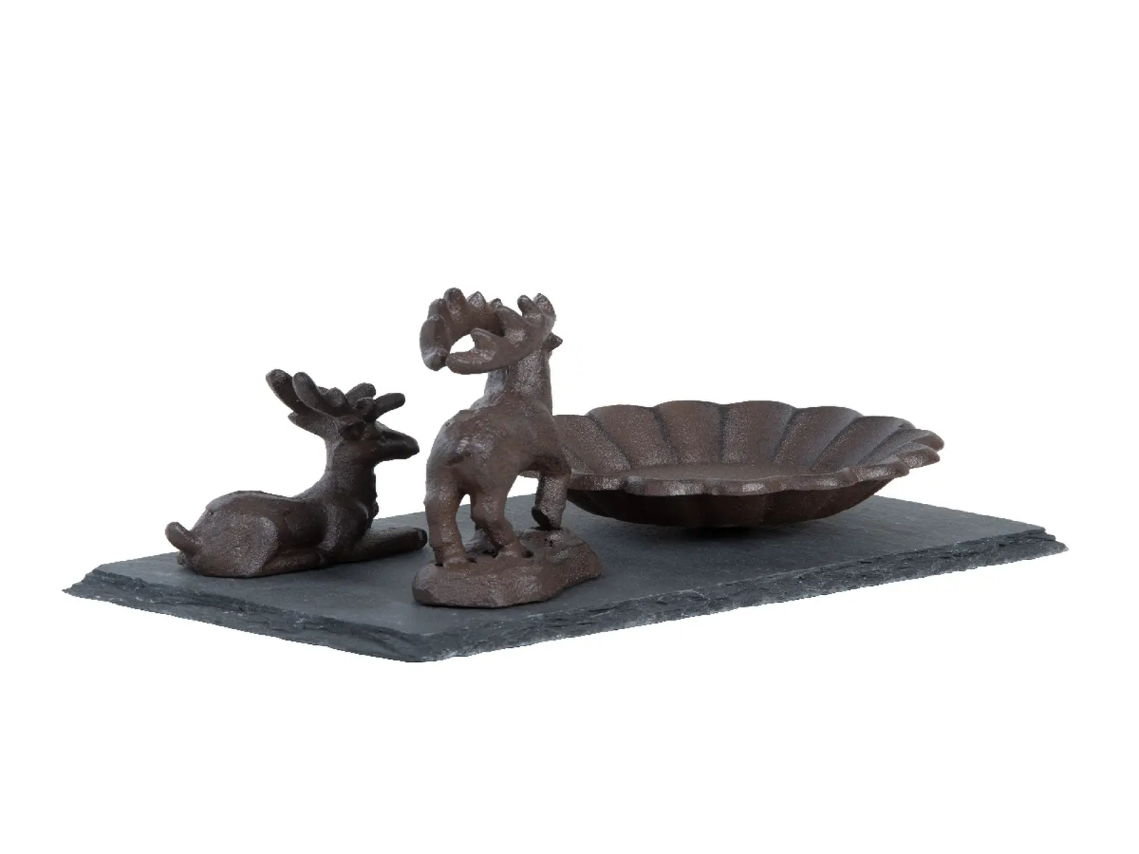 Pítko/koupel pro ptáčky LESNÍ ZVĚŘ, 20x12cm, litina (DOPRODEJ)|Esschert Design