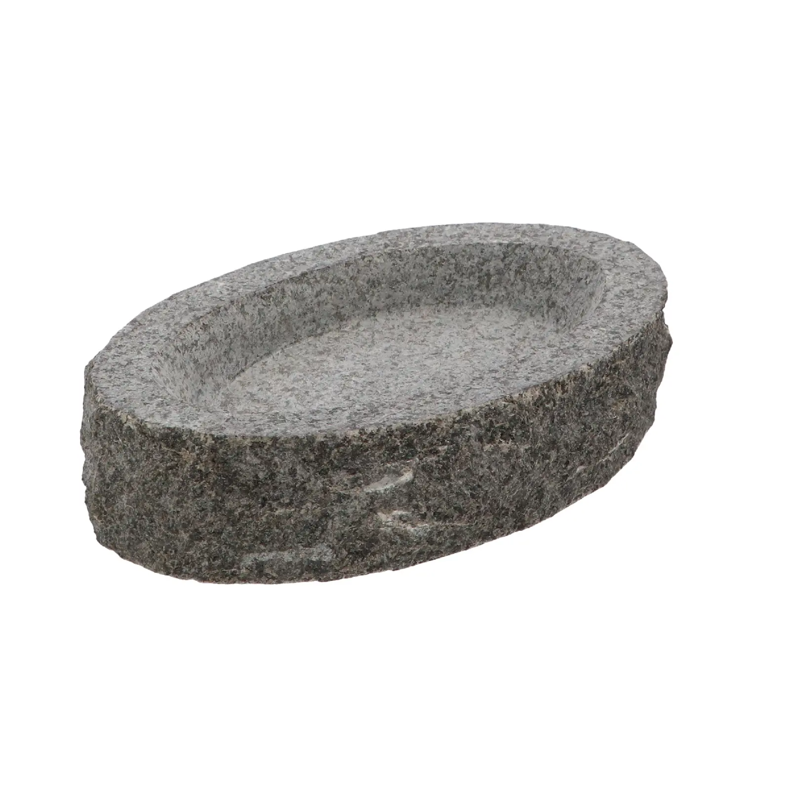 Pítko/koupel pro ptáčky GRANITE, šedá, oválná, 30x20x6cm|Esschert Design