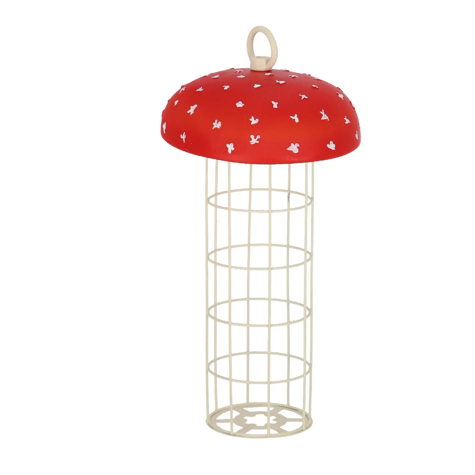 Krmítko pro ptáčky na lojové koule MUCHOMŮRKA, závěsné, 13x13x25cm|Esschert Design