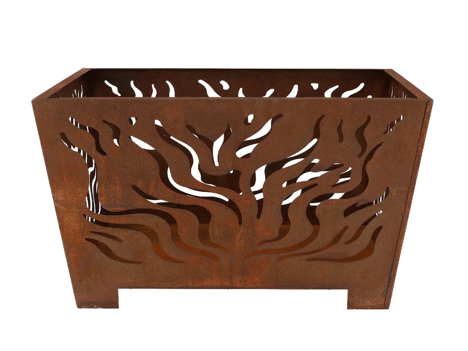 Vyřezávané Ohniště FANCY FLAMES plamen, hnědá, 60 x 60 x 45 cm|Esschert Design