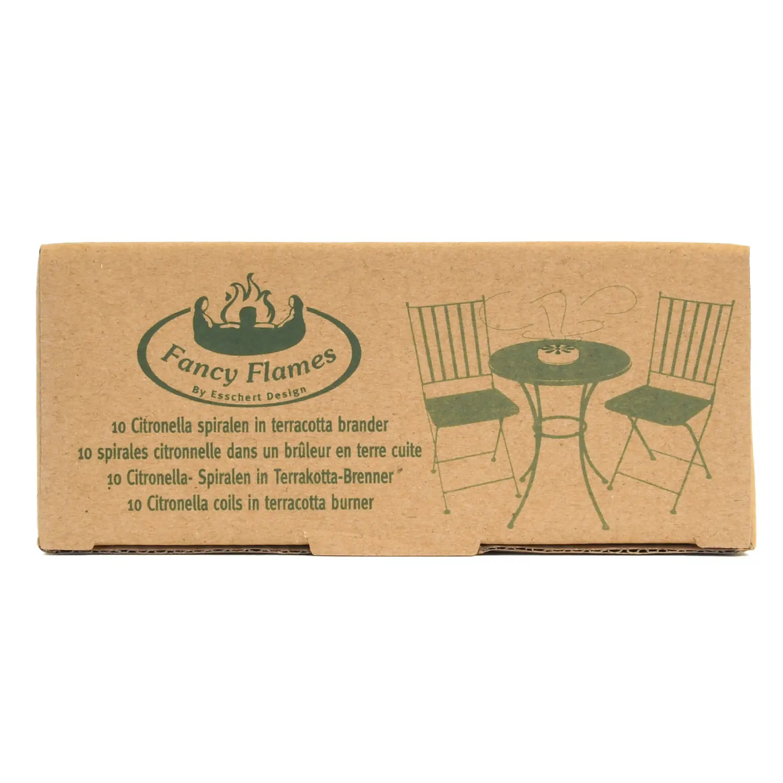 Odpuzovač komárů TERRACOTTA citronela, terakota, přírodní, 15x15x6cm|Esschert Design