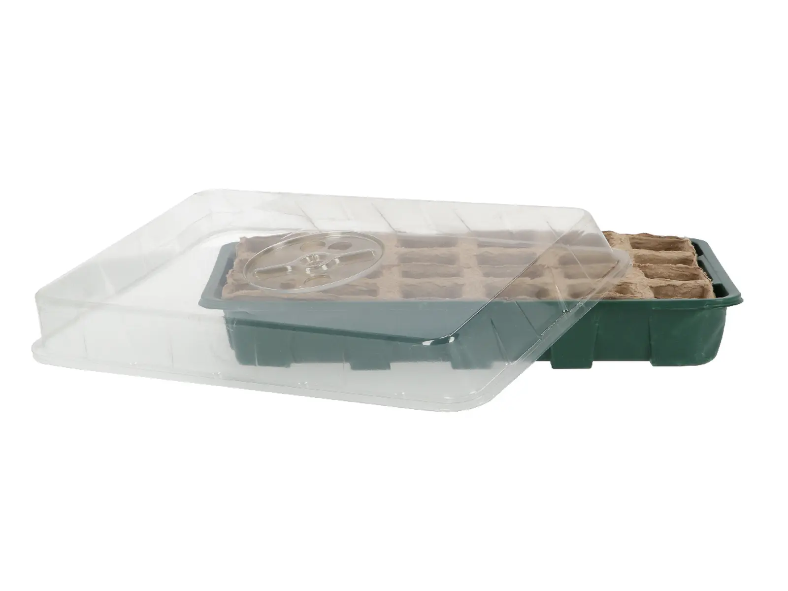 Skleník pro sazenice ECO, zelený 31x21x6cm, INDOOR|Esschert Design