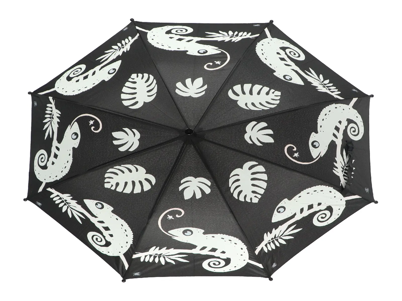 Deštník Chameleon, měnící barvy, 88 x 88 x 69 cm, černá/bílá/zelená|Esschert Design