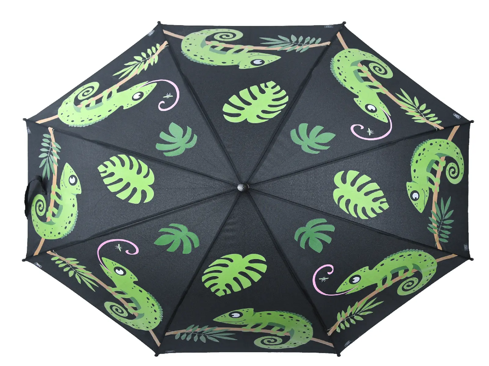 Deštník Chameleon, měnící barvy, 88 x 88 x 69 cm, černá/bílá/zelená|Esschert Design
