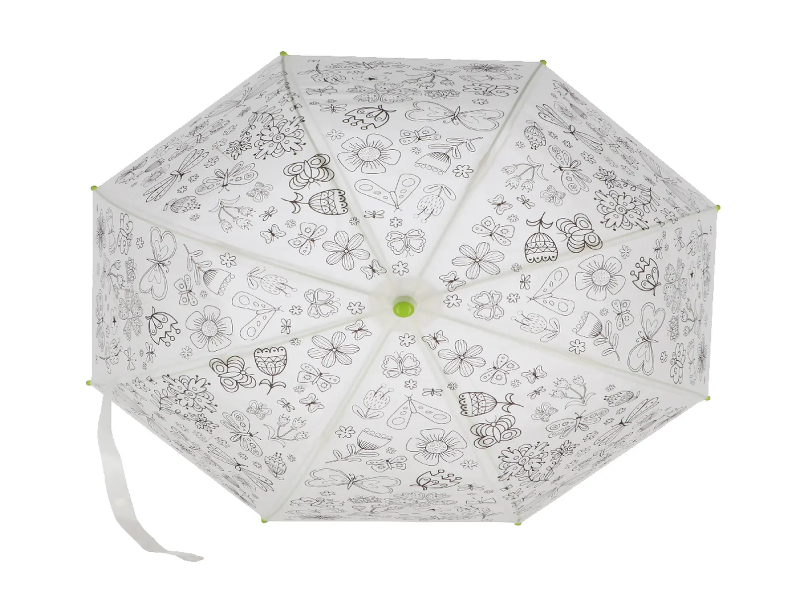 Deštník dětský FLOWERS + fixy, PIY - k vybarvení, pr.70x69cm|Esschert Design