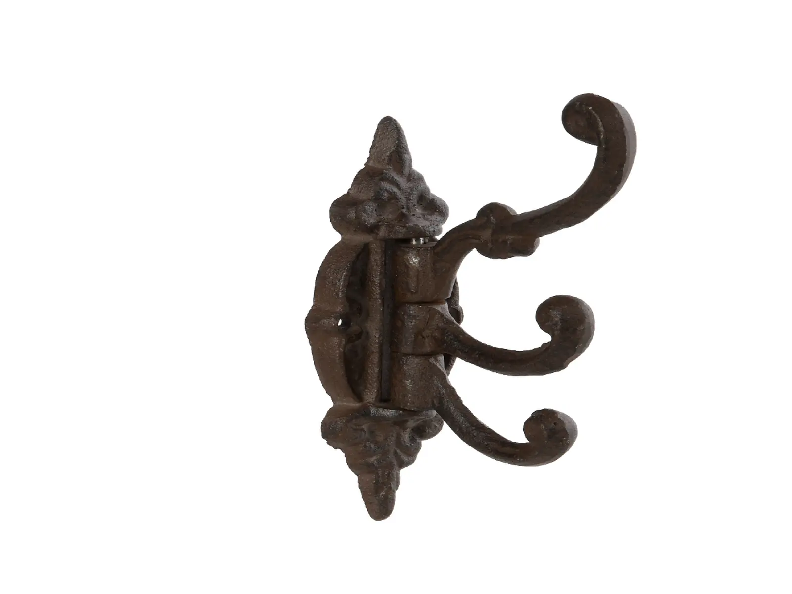 Háček/Trojháček RUSTIC, otočný, nástěnný, 6x9x14cm, hnědá|Esschert Design