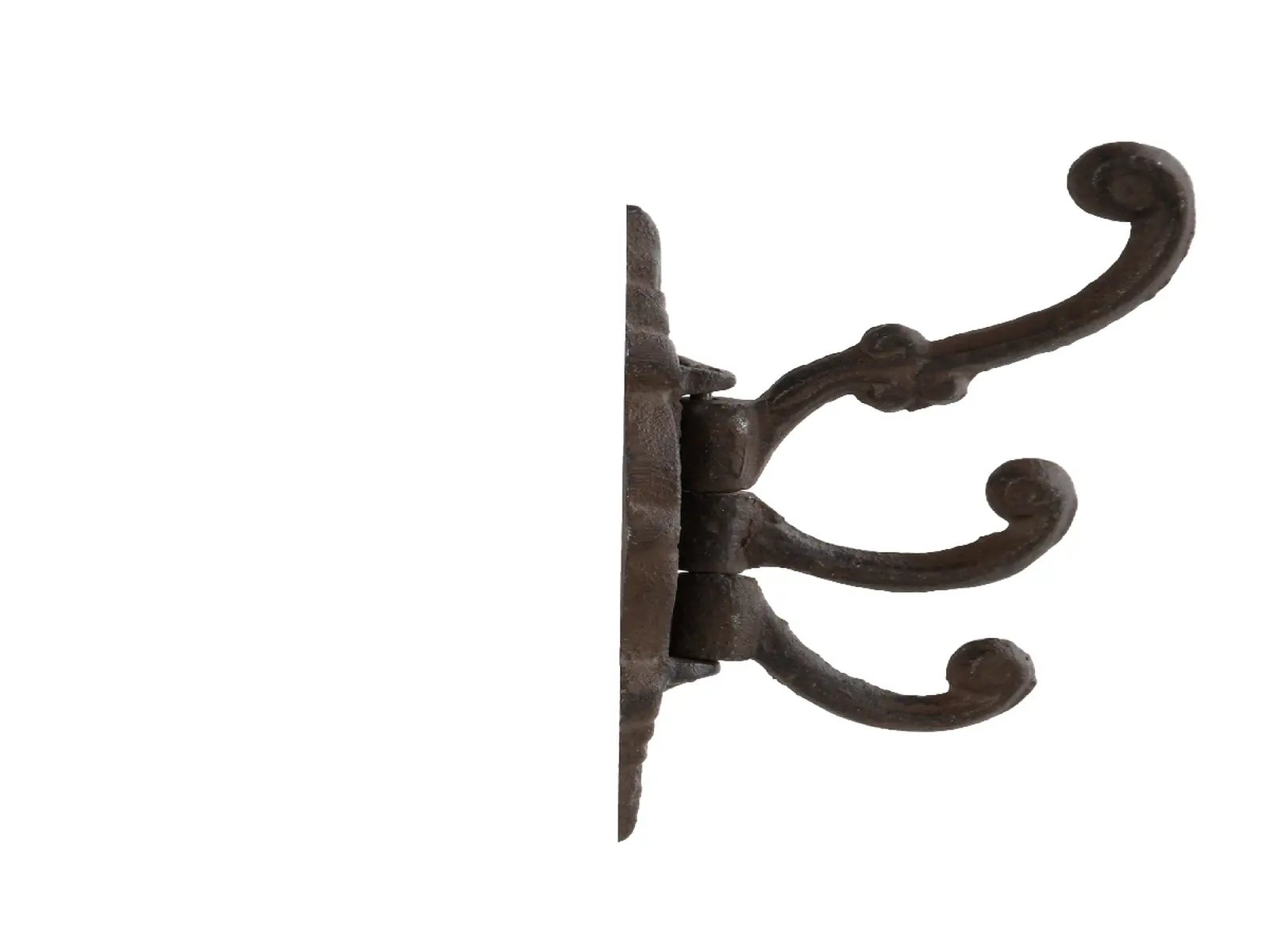 Háček/Trojháček RUSTIC, otočný, nástěnný, 6x9x14cm, hnědá|Esschert Design