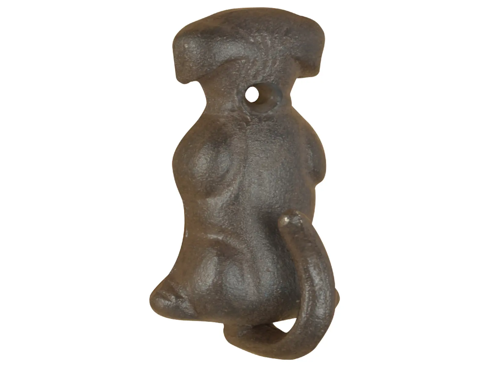 Háček pejskův ocas DOGGY, litina, hnědá, 5x4x10cm, balení obsahuje 2 kusy!|Esschert Design