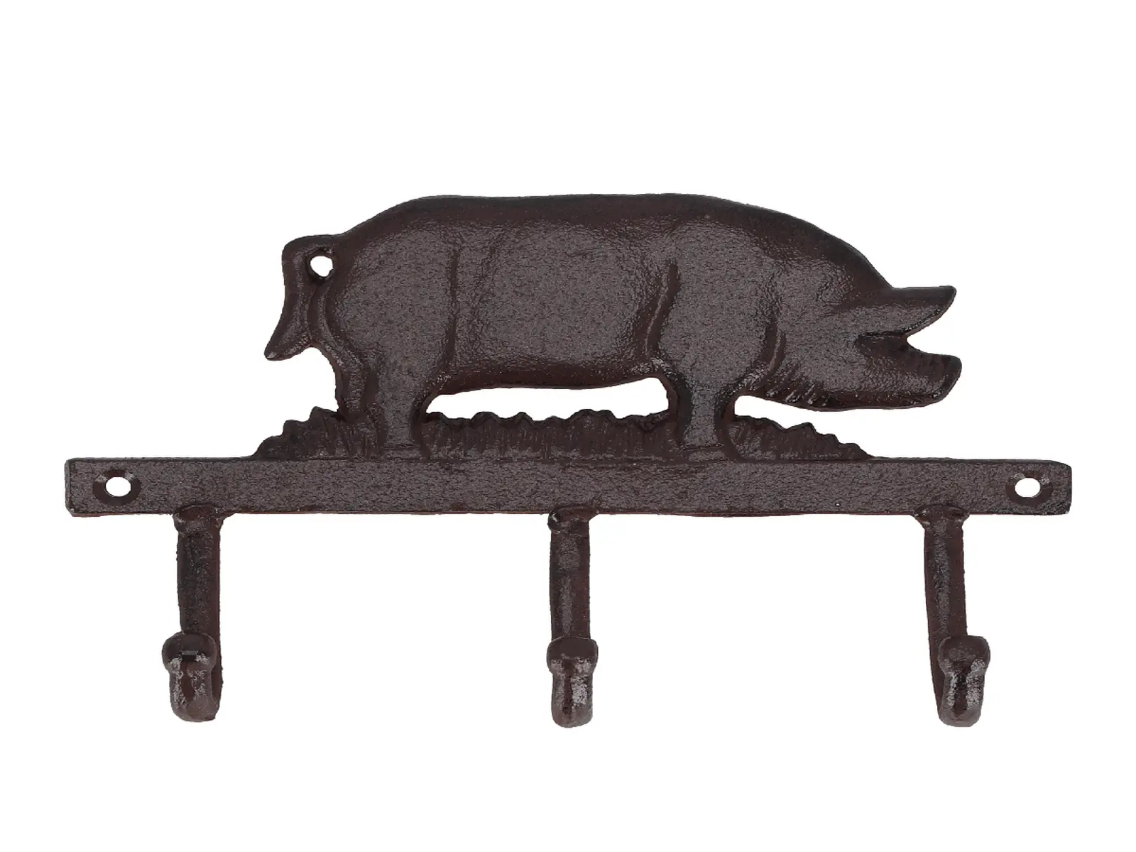 Háček se 3mi háčky PIG, litina, 19x5x16cm|Esschert Design