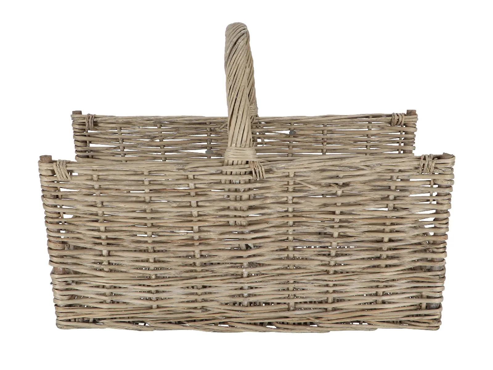 Koš na dřevo WILLOW 46x36x52cm, šedá/přírodní|Esschert Design