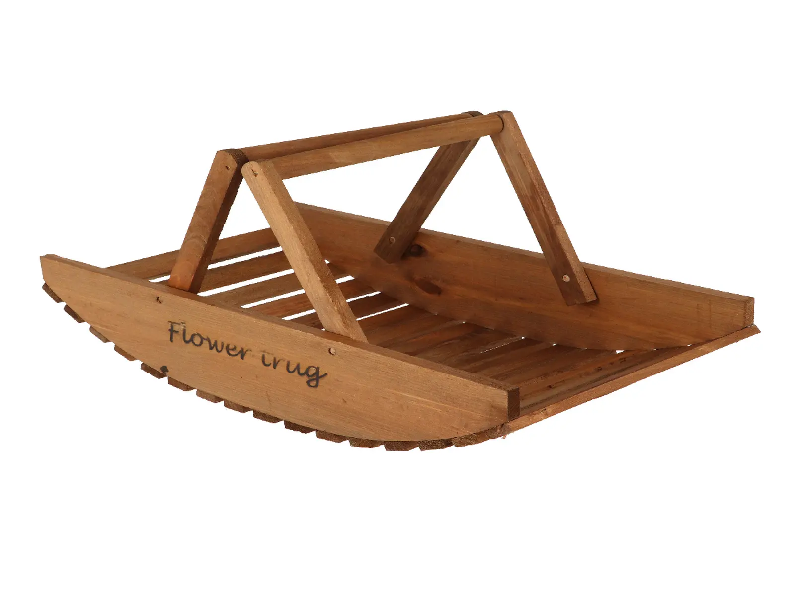 Přenoska na květiny FLOWER TRUG, 50x30x27cm, přírodní hnědá|Esschert Design